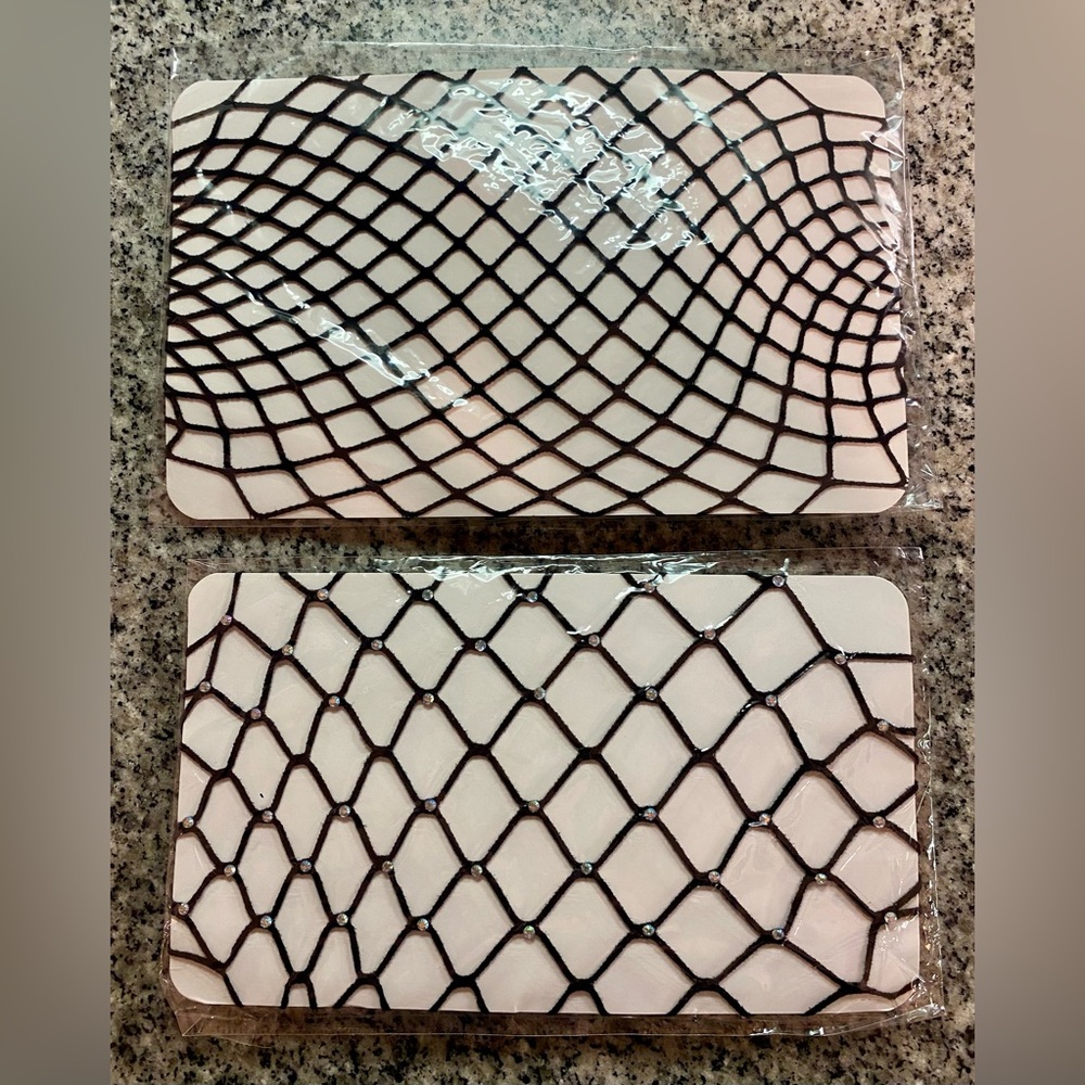 Set of 2 pairs of fishnet nylons, one of them with rhinestones 💎 brand new